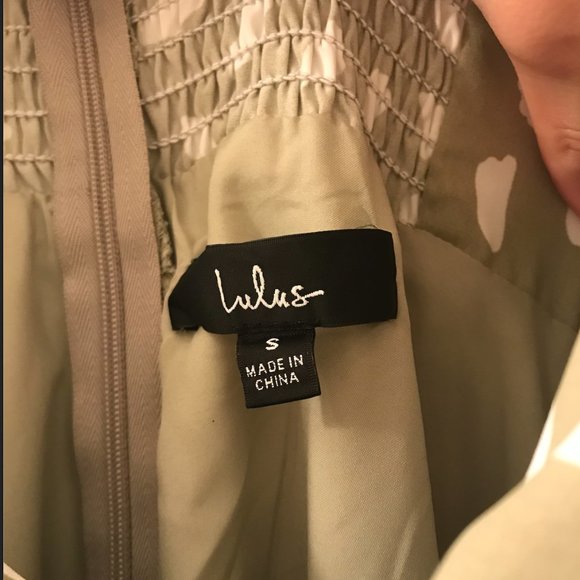 Party in Paris Sage Green Print Tie-Strap Midi Dress, SMALL - Picture 5 of 5